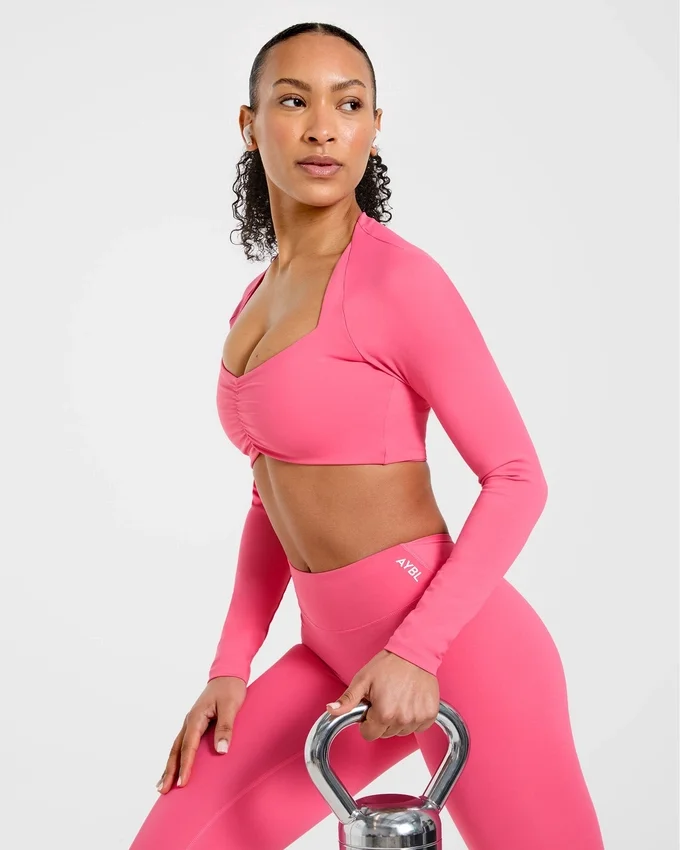 Physique långärmad crop-top