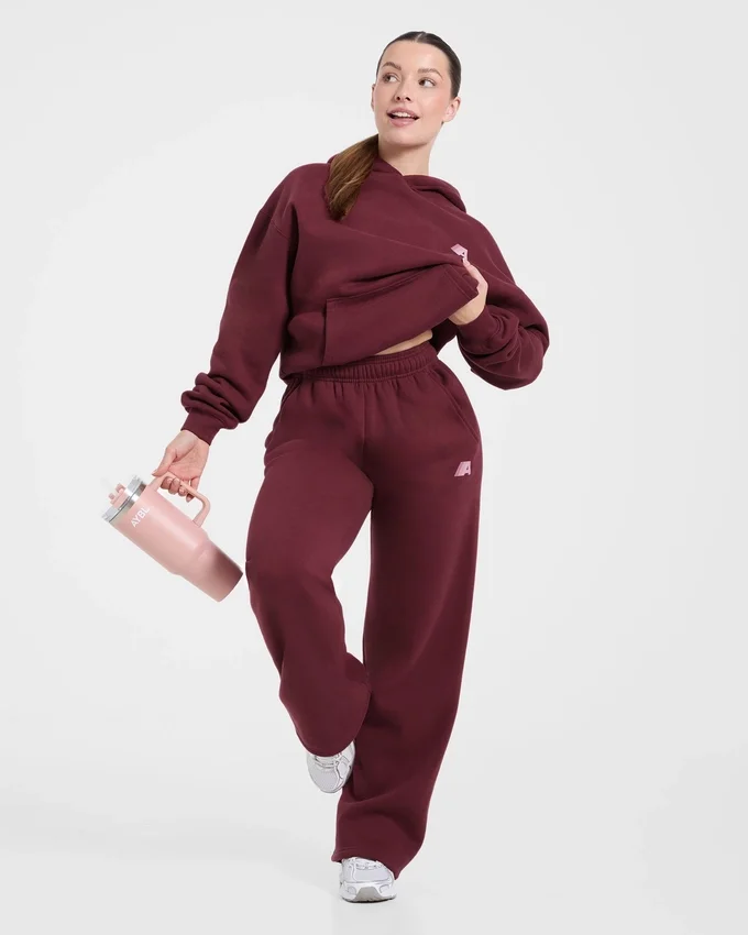 Retro Athletics Mjukisbyxor med raka ben i oversized-passform