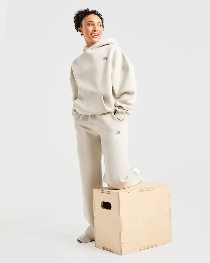 Retro Athletics Mjukisbyxor med raka ben i oversized-passform