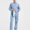 Retro Athletics Oversized-tröja med 1/4 dragkedja