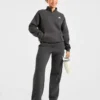 Retro Athletics Oversized-tröja med 1/4 dragkedja