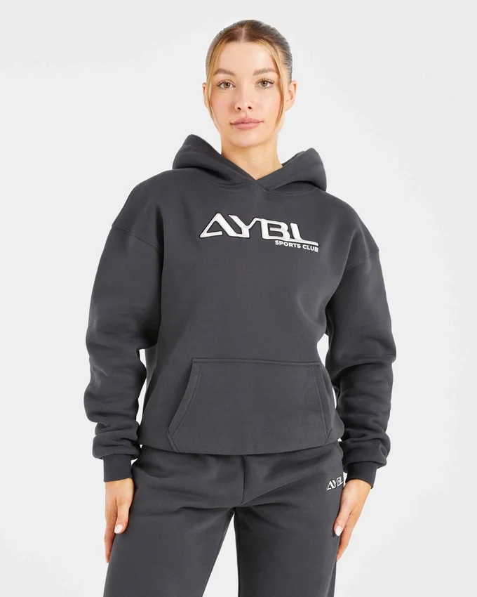 Retro-broderad oversized-hoodie