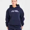 Retro-broderad oversized-hoodie
