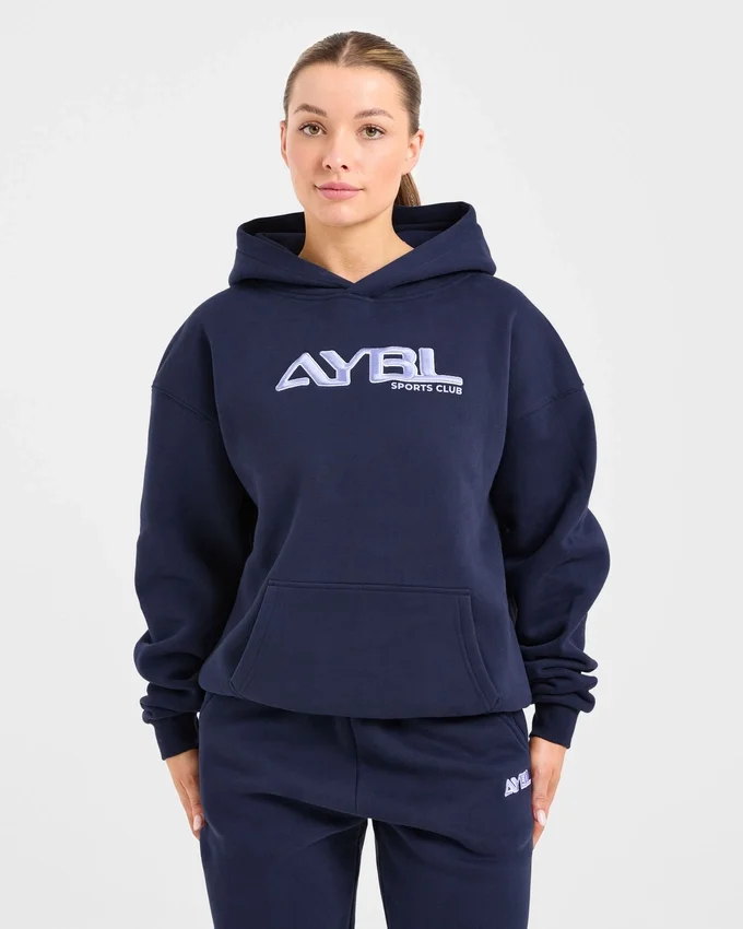 Retro-broderad oversized-hoodie