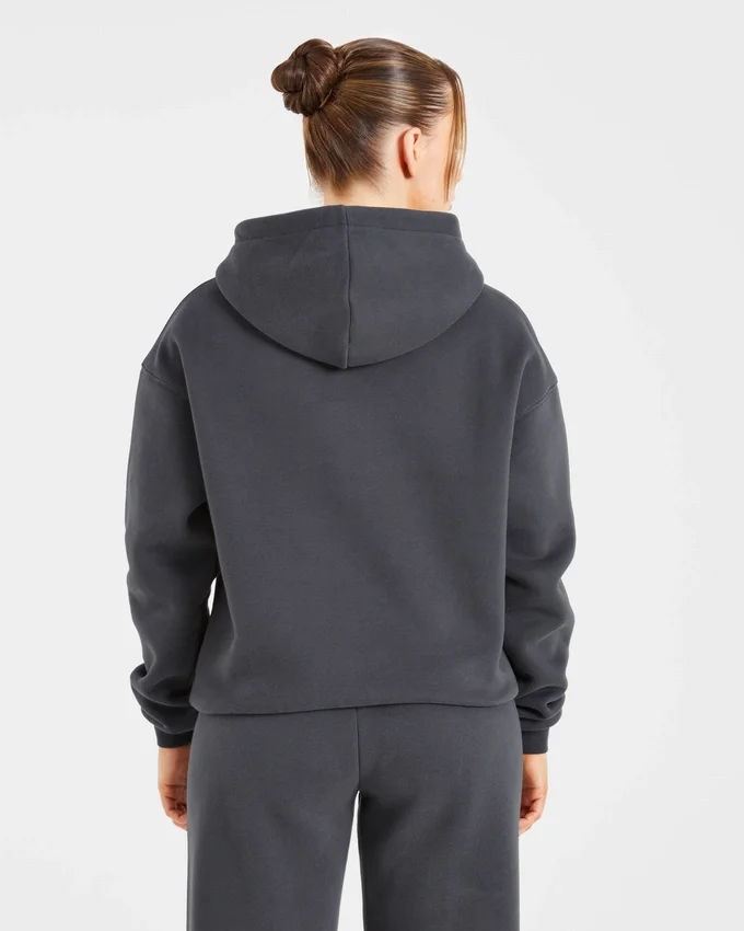 Retro-broderad oversized-hoodie