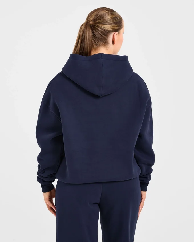 Retro-broderad oversized-hoodie
