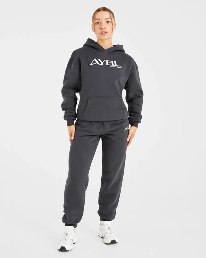 Retro-broderad oversized-hoodie