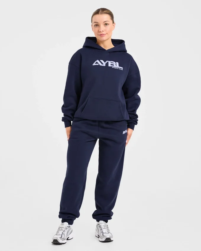 Retro-broderad oversized-hoodie