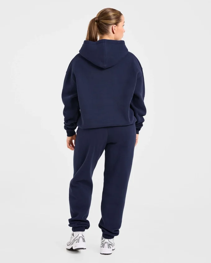 Retro-broderad oversized-hoodie