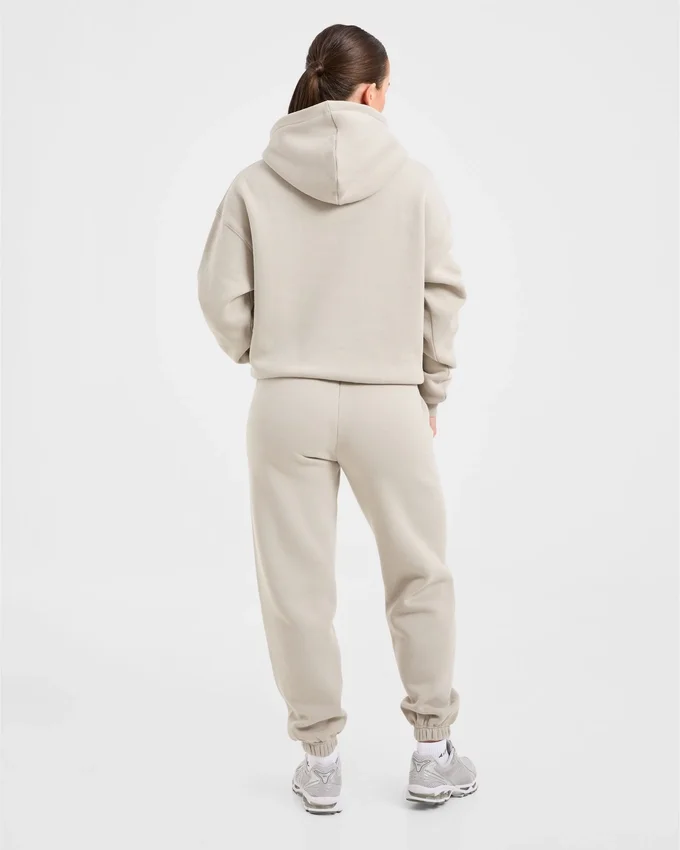 Retro-broderad oversized-hoodie