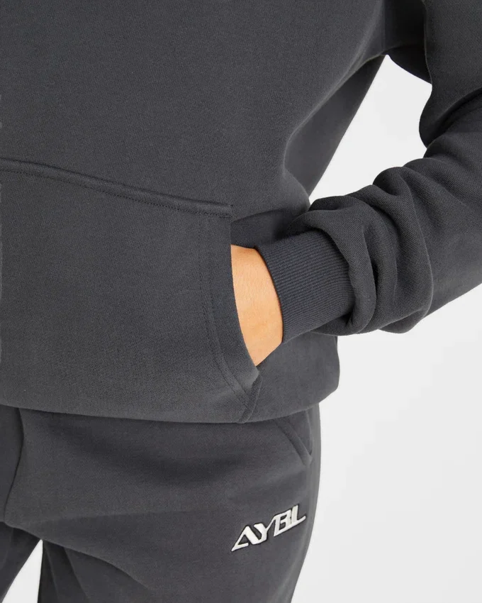 Retro-broderad oversized-hoodie