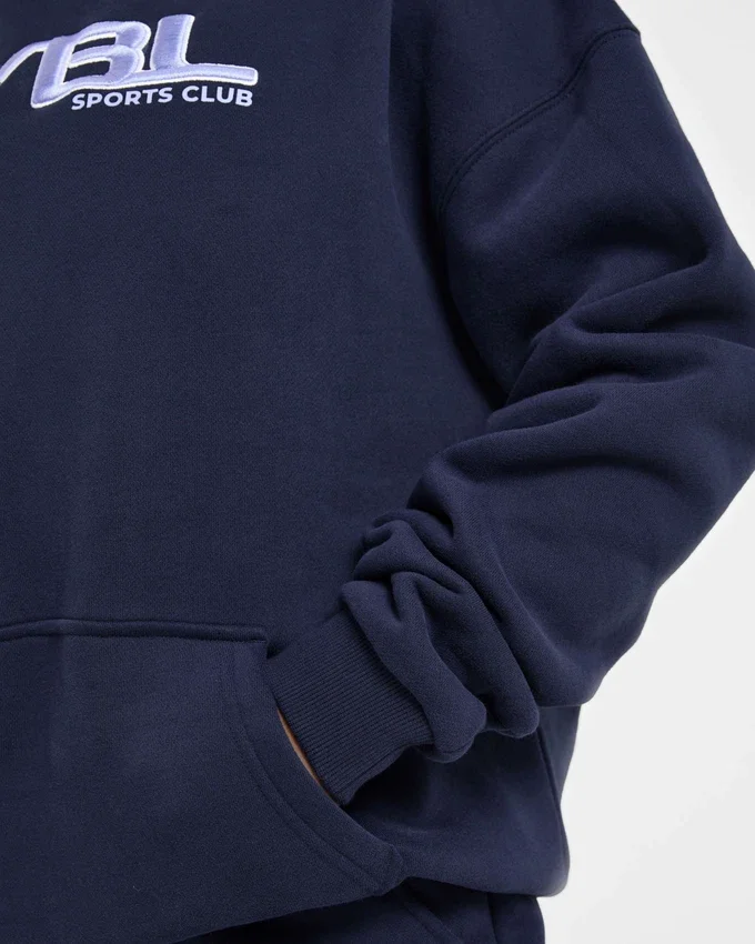 Retro-broderad oversized-hoodie