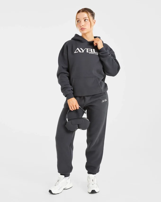 Retro-broderad oversized-hoodie