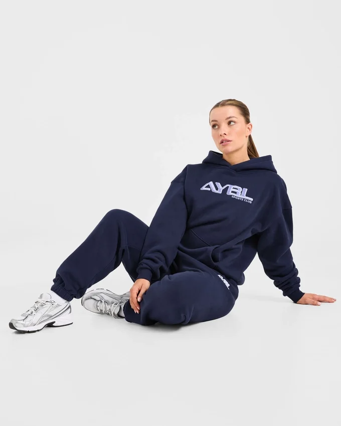 Retro-broderad oversized-hoodie