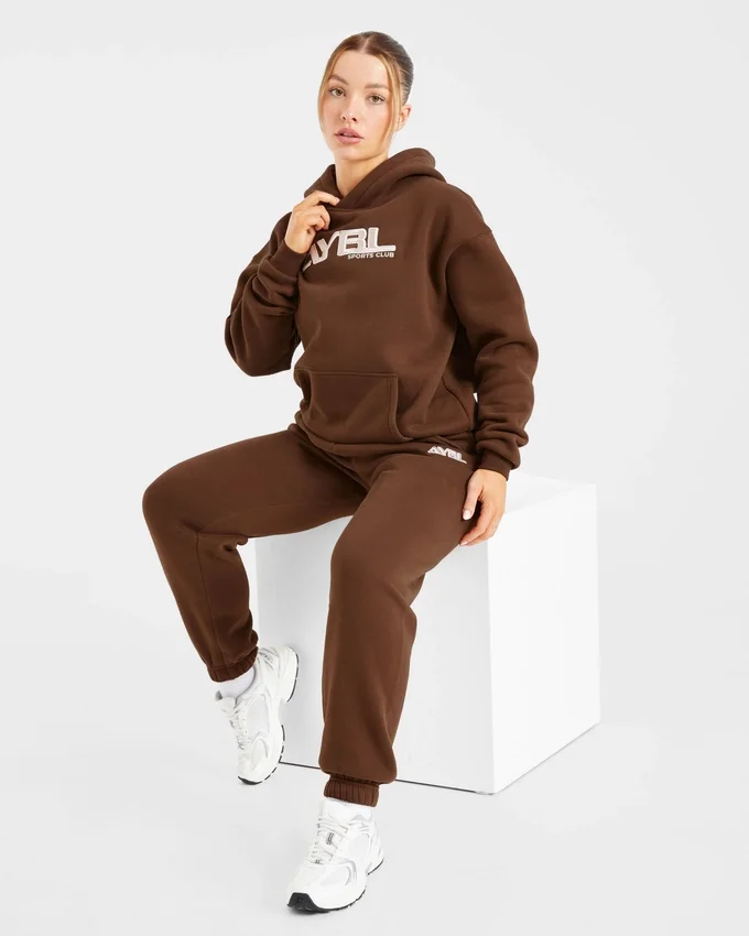 Retro-broderad oversized-hoodie