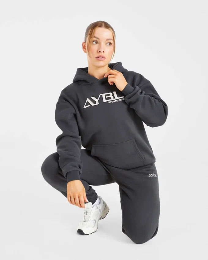 Retro-broderad oversized-hoodie
