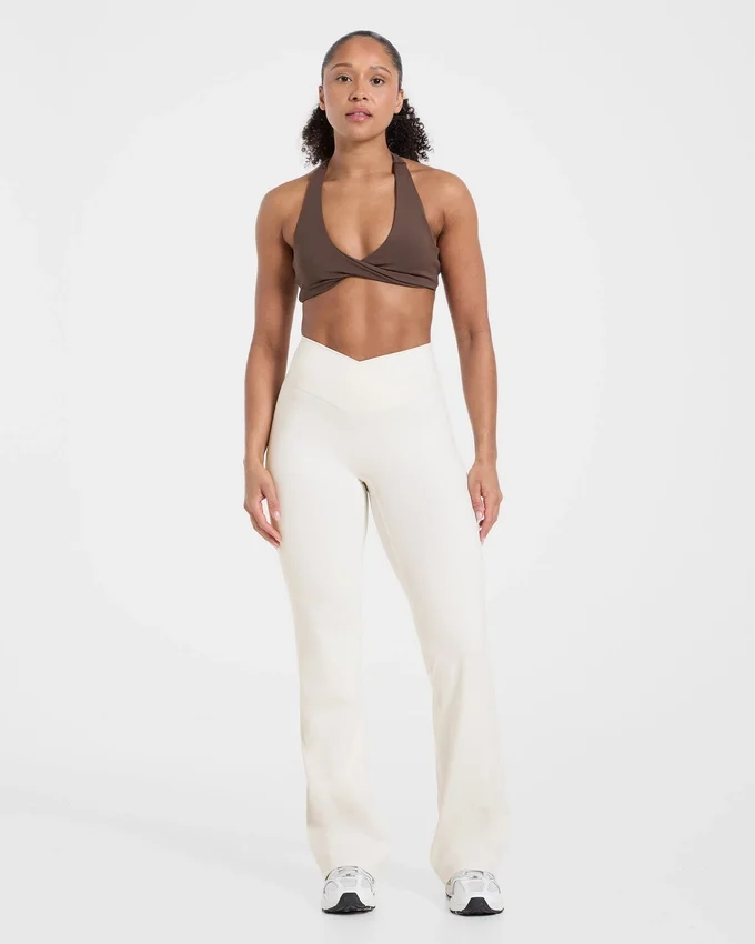 Sculpt Wrap-leggings med utsvängda ben