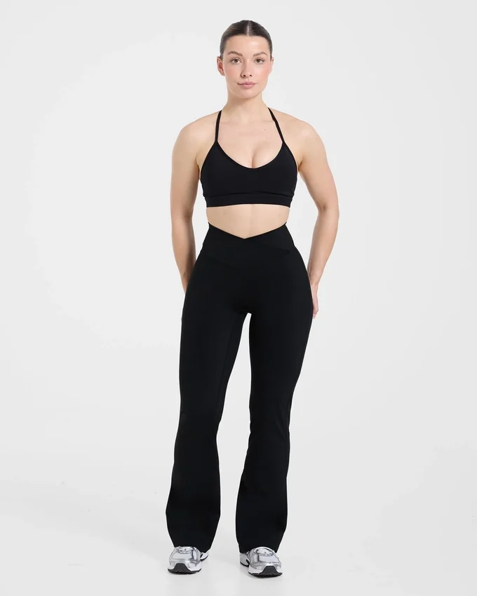 Sculpt Wrap-leggings med utsvängda ben