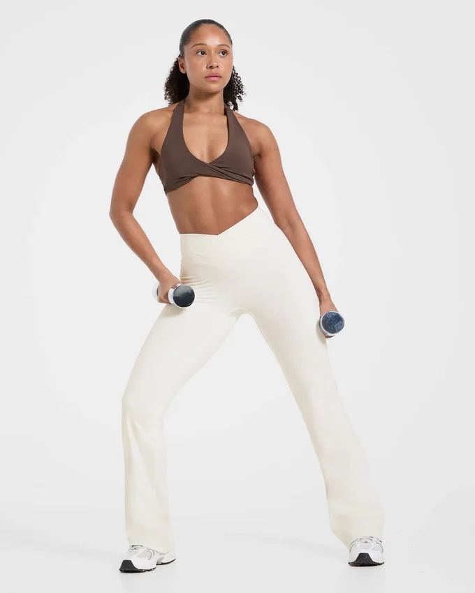 Sculpt Wrap-leggings med utsvängda ben