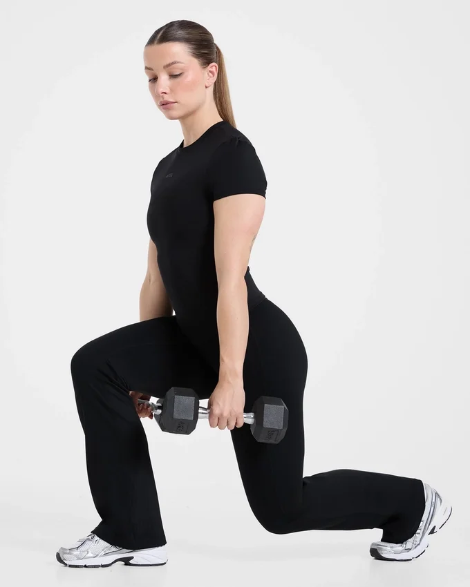 Sculpt Wrap-leggings med utsvängda ben