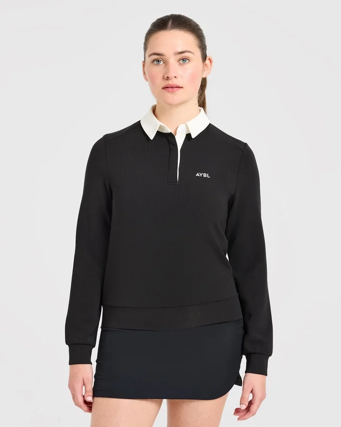 Signature långärmad polotröja