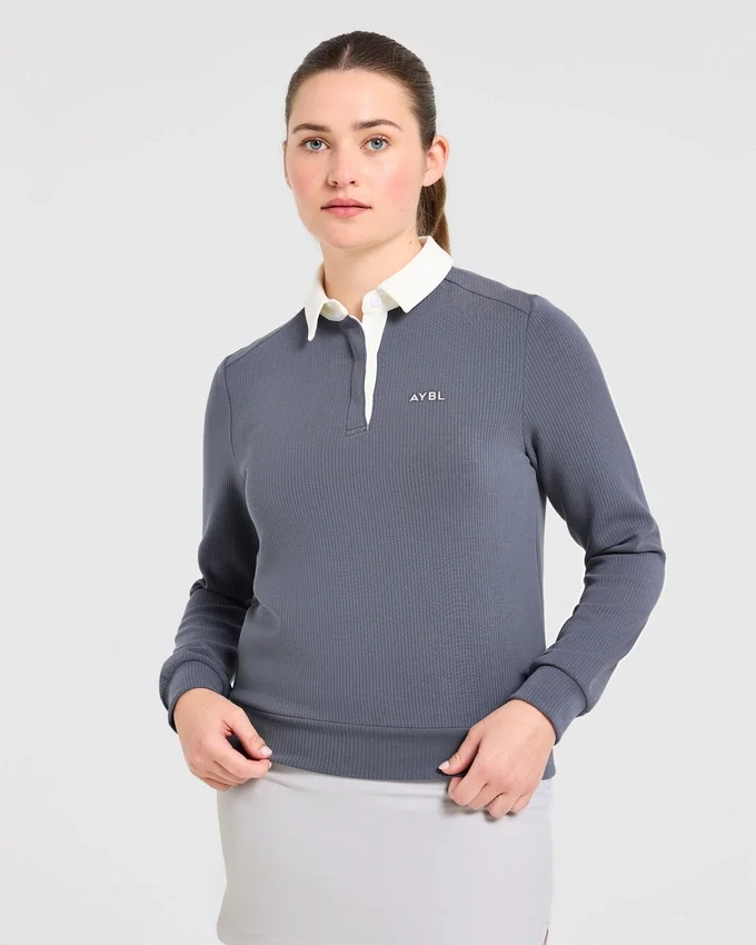 Signature långärmad polotröja