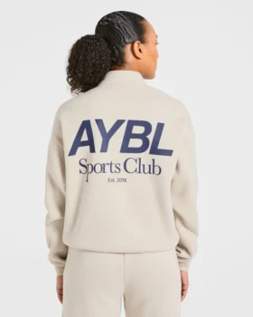 Sports Club Oversized-tröja med 1/4-dragkedja