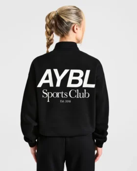 Sports Club Oversized-tröja med 1/4-dragkedja