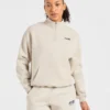 Sports Club Oversized-tröja med 1/4-dragkedja