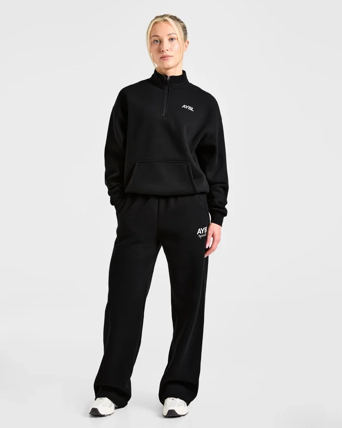 Sports Club Oversized-tröja med 1/4-dragkedja