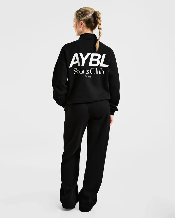 Sports Club Oversized-tröja med 1/4-dragkedja