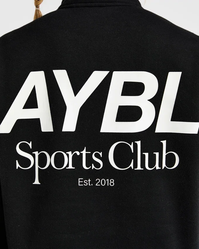 Sports Club Oversized-tröja med 1/4-dragkedja
