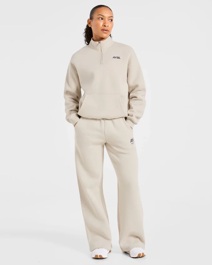Sports Club Oversized-tröja med 1/4-dragkedja