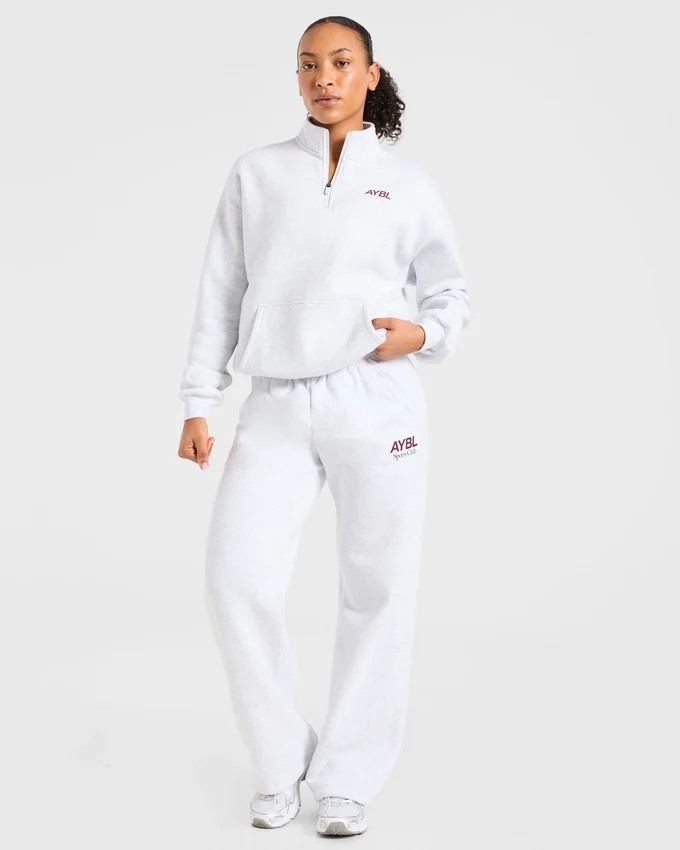 Sports Club Oversized-tröja med 1/4-dragkedja