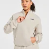 Sports Club Oversized-tröja med 1/4-dragkedja