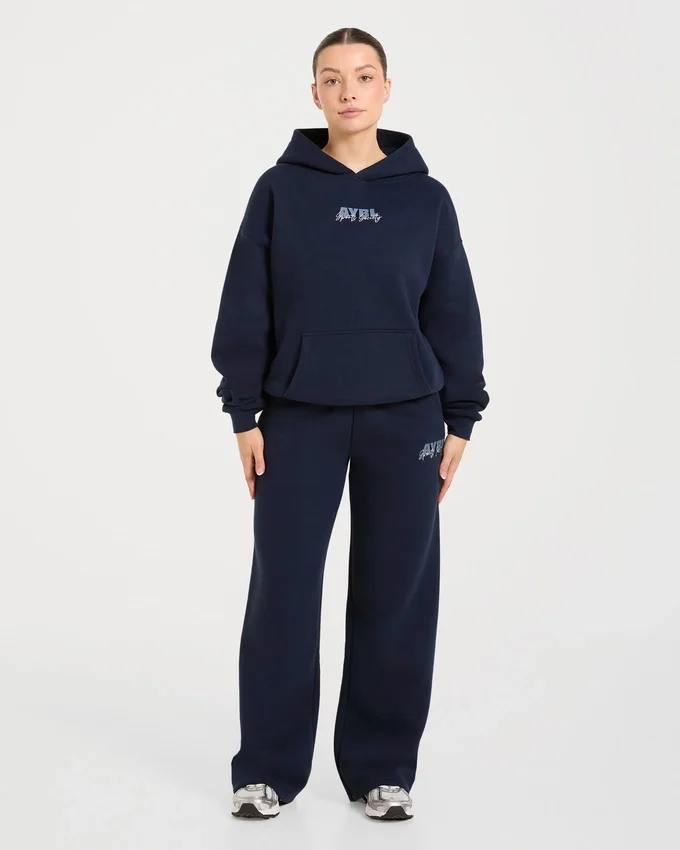 Sports Society Oversized Mjukisbyxor med raka ben
