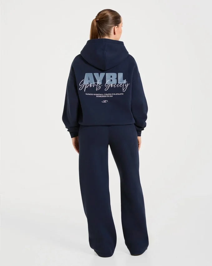 Sports Society Oversized Mjukisbyxor med raka ben