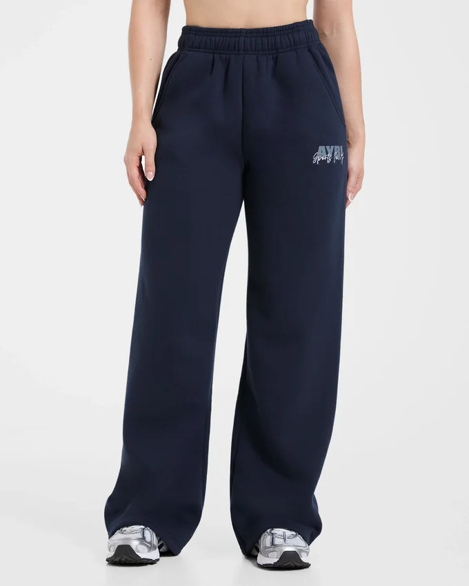 Sports Society Oversized Mjukisbyxor med raka ben