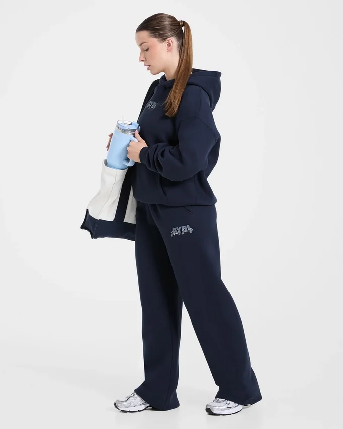 Sports Society Oversized Mjukisbyxor med raka ben