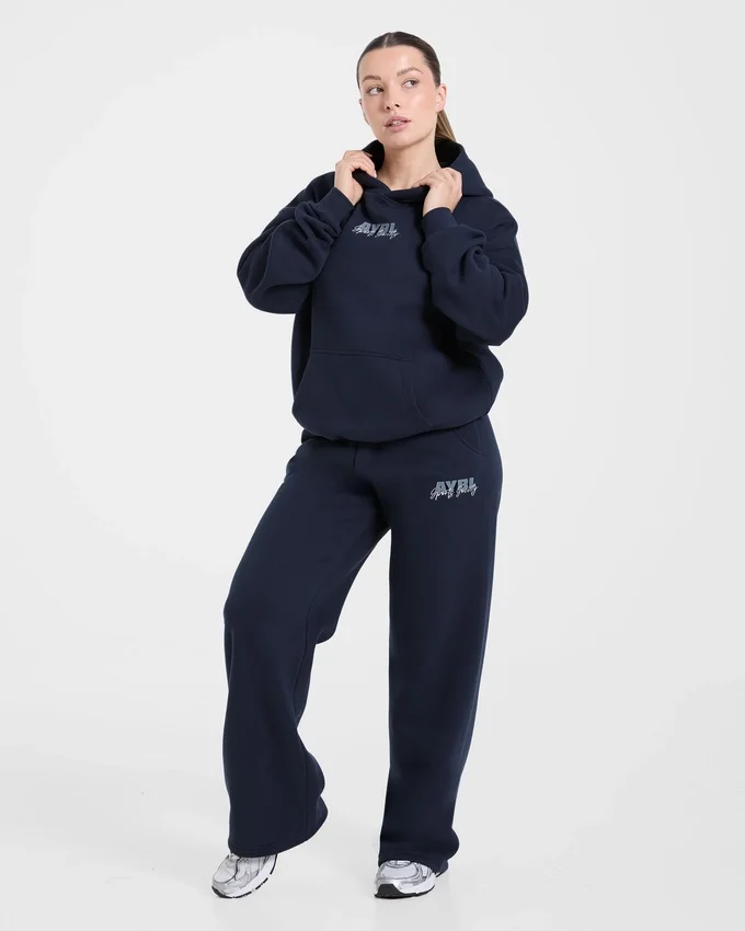 Sports Society Oversized Mjukisbyxor med raka ben