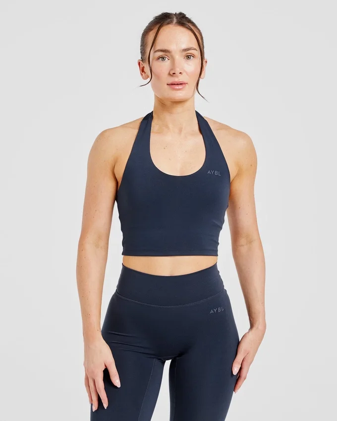 Staple halterneck-crop-top