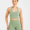 Staple halterneck-crop-top