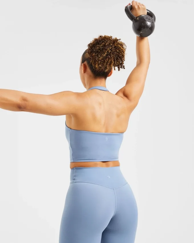 Staple halterneck-crop-top