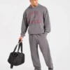 Strength Division mjukisbyxor med raka ben i oversized-passform