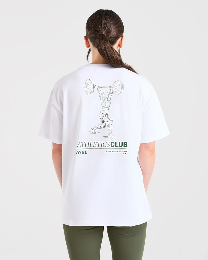 T-shirt med illustration av styrkelyft