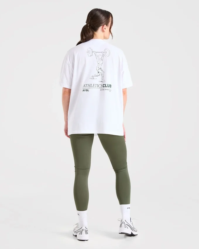 T-shirt med illustration av styrkelyft