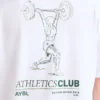T-shirt med illustration av styrkelyft