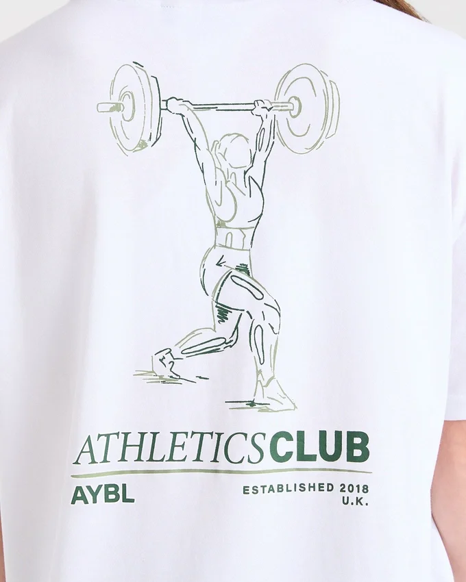 T-shirt med illustration av styrkelyft