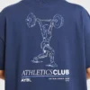 T-shirt med illustration av styrkelyft