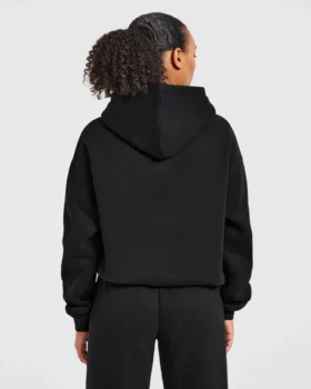 Varsity-hoodie med applikation i oversized-passform